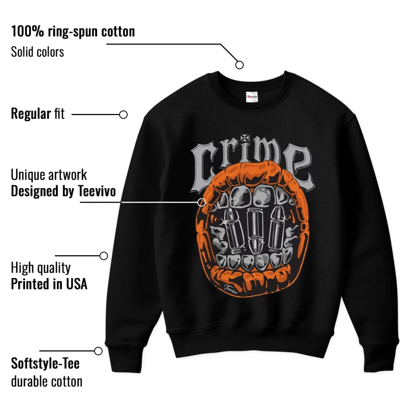 TeeVivo Sweatshirt Match Air Jordan 4 Retro Military Black Crime – Air Jordan 4 Sweatshirt, AJ4 Sweatshirt