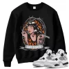 TeeVivo Sweatshirt Match Air Jordan 4 Retro Military Black God Daaamn – Air Jordan 4 Sweatshirt, AJ4 Sweatshirt