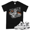 TeeVivo T-Shirt Match Air Jordan 4 Retro Military Black Heaven vibes – Air Jordan 4 Shirt, AJ4 Shirt