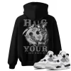 TeeVivo Hoodie Match Air Jordan 4 Retro Military Black Hug your lost smile – Air Jordan 4 Hoodie, AJ4 Hoodie