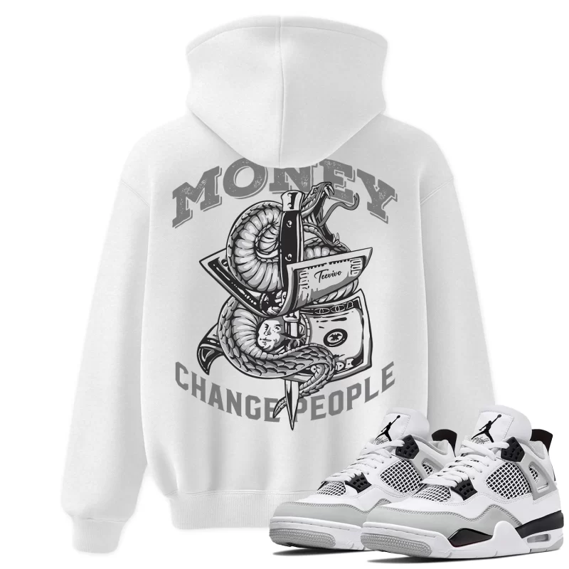 TeeVivo Hoodie Match Air Jordan 4 Retro Military Black Money change people – Air Jordan 4 Hoodie, AJ4 Hoodie