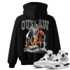 TeeVivo Hoodie Match Air Jordan 4 Retro Military Black Outlaw – Air Jordan 4 Hoodie, AJ4 Hoodie