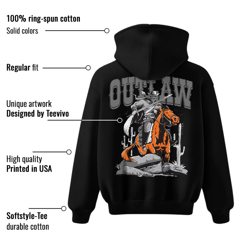 TeeVivo Hoodie Match Air Jordan 4 Retro Military Black Outlaw – Air Jordan 4 Hoodie, AJ4 Hoodie