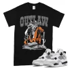 TeeVivo T-Shirt Match Air Jordan 4 Retro Military Black Outlaw – Air Jordan 4 Shirt, AJ4 Shirt