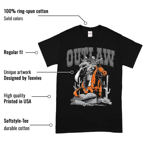 TeeVivo T-Shirt Match Air Jordan 4 Retro Military Black Outlaw – Air Jordan 4 Shirt, AJ4 Shirt