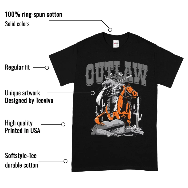 TeeVivo T-Shirt Match Air Jordan 4 Retro Military Black Outlaw – Air Jordan 4 Shirt, AJ4 Shirt