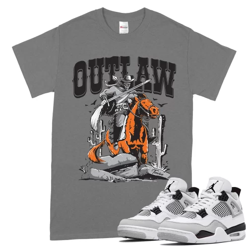 TeeVivo T-Shirt Match Air Jordan 4 Retro Military Black Outlaw – Air Jordan 4 Shirt, AJ4 Shirt