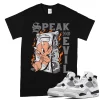 TeeVivo T-Shirt Match Air Jordan 4 Retro Military Black Speak no evil – Air Jordan 4 Shirt, AJ4 Shirt
