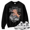 TeeVivo Sweatshirt Match Air Jordan 4 Retro Military Black Trust no one – Air Jordan 4 Sweatshirt, AJ4 Sweatshirt