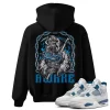 TeeVivo Hoodie Match Air Jordan 4 Retro Military Blue Awake – Air Jordan 4 Hoodie, AJ4 Hoodie