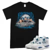 TeeVivo T-Shirt Match Air Jordan 4 Retro Military Blue Blessed – Air Jordan 4 Shirt, AJ4 Shirt