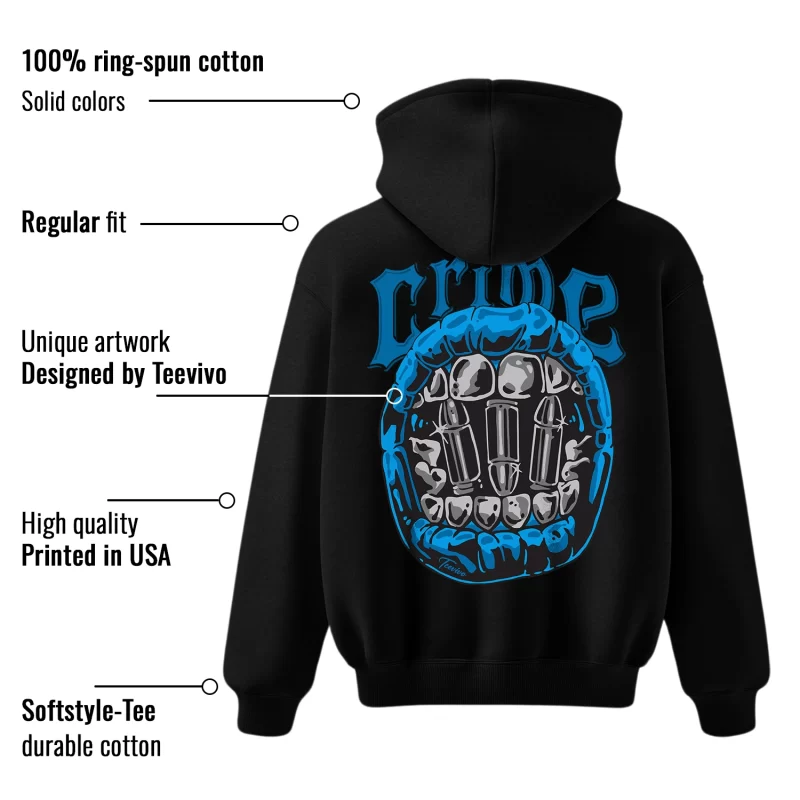 TeeVivo Hoodie Match Air Jordan 4 Retro Military Blue Crime – Air Jordan 4 Hoodie, AJ4 Hoodie