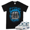 TeeVivo T-Shirt Match Air Jordan 4 Retro Military Blue Crime – Air Jordan 4 Shirt, AJ4 Shirt