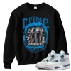 TeeVivo Sweatshirt Match Air Jordan 4 Retro Military Blue Crime – Air Jordan 4 Sweatshirt, AJ4 Sweatshirt