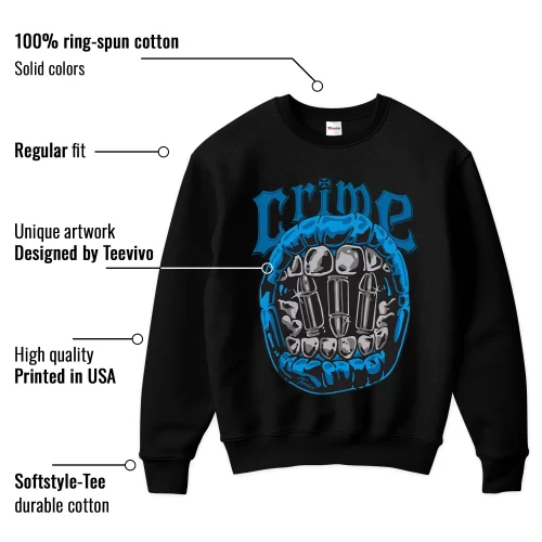 TeeVivo Sweatshirt Match Air Jordan 4 Retro Military Blue Crime – Air Jordan 4 Sweatshirt, AJ4 Sweatshirt