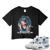 TeeVivo Crop Top Match Air Jordan 4 Retro Military Blue God Daaamn – Air Jordan 4 Crop Top, AJ4 Crop Top