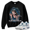 TeeVivo Sweatshirt Match Air Jordan 4 Retro Military Blue God Daaamn – Air Jordan 4 Sweatshirt, AJ4 Sweatshirt