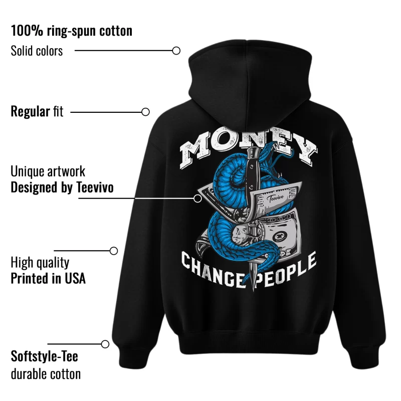 TeeVivo Hoodie Match Air Jordan 4 Retro Military Blue Money change people – Air Jordan 4 Hoodie, AJ4 Hoodie
