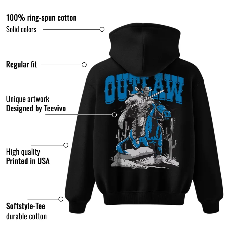 TeeVivo Hoodie Match Air Jordan 4 Retro Military Blue Outlaw – Air Jordan 4 Hoodie, AJ4 Hoodie