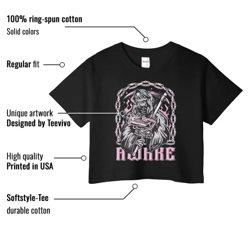 TeeVivo Crop Top Match Air Jordan 4 Retro Orchid Awake – Air Jordan 4 Crop Top, AJ4 Crop Top