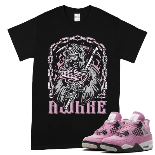 TeeVivo T-Shirt Match Air Jordan 4 Retro Orchid Awake – Air Jordan 4 Shirt, AJ4 Shirt