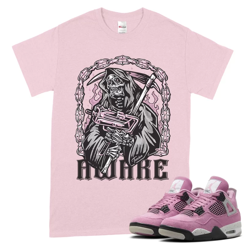 TeeVivo T-Shirt Match Air Jordan 4 Retro Orchid Awake – Air Jordan 4 Shirt, AJ4 Shirt