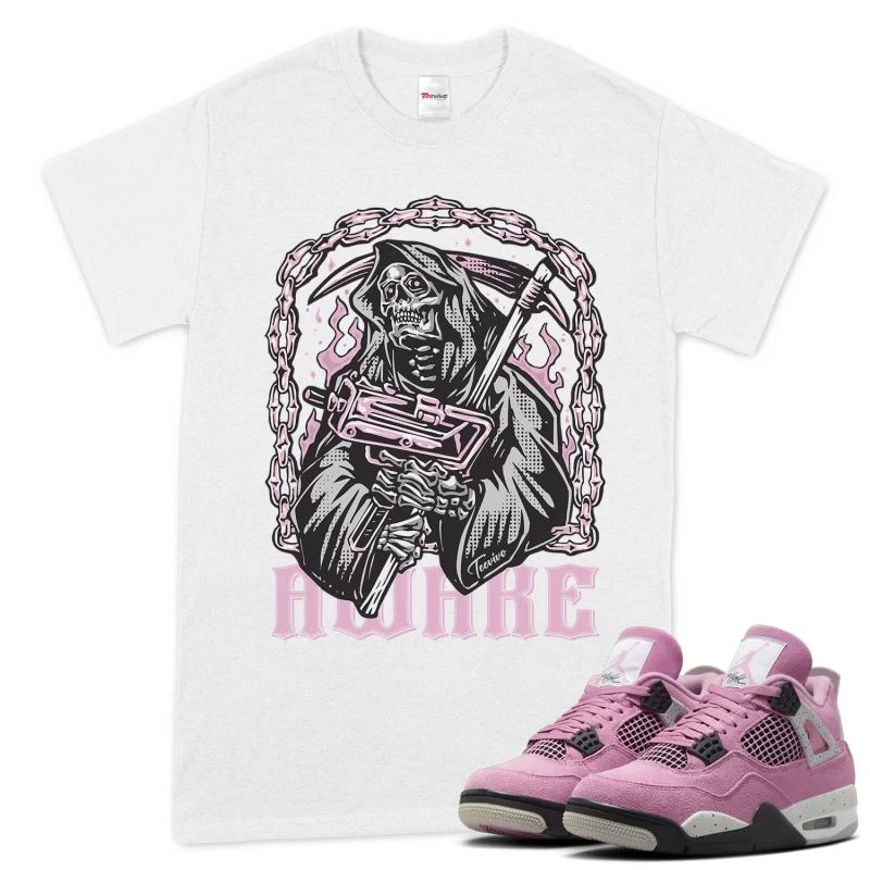 TeeVivo T-Shirt Match Air Jordan 4 Retro Orchid Awake – Air Jordan 4 Shirt, AJ4 Shirt