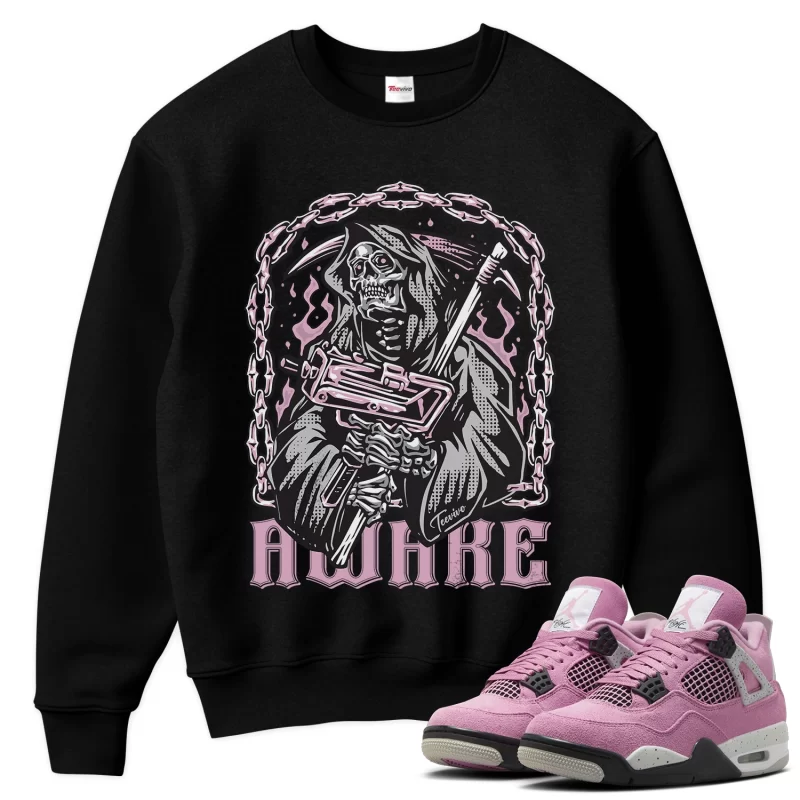 TeeVivo Sweatshirt Match Air Jordan 4 Retro Orchid Awake – Air Jordan 4 Sweatshirt, AJ4 Sweatshirt