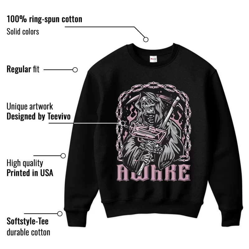 TeeVivo Sweatshirt Match Air Jordan 4 Retro Orchid Awake – Air Jordan 4 Sweatshirt, AJ4 Sweatshirt
