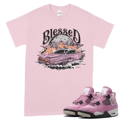 TeeVivo T-Shirt Match Air Jordan 4 Retro Orchid Blessed – Air Jordan 4 Shirt, AJ4 Shirt