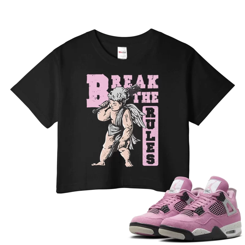 TeeVivo Crop Top Match Air Jordan 4 Retro Orchid Break the rules – Air Jordan 4 Crop Top, AJ4 Crop Top