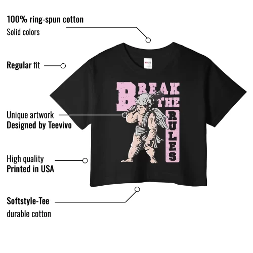 TeeVivo Crop Top Match Air Jordan 4 Retro Orchid Break the rules – Air Jordan 4 Crop Top, AJ4 Crop Top