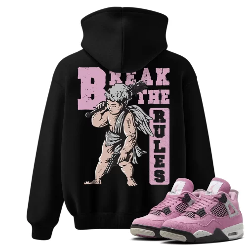 TeeVivo Hoodie Match Air Jordan 4 Retro Orchid Break the rules – Air Jordan 4 Hoodie, AJ4 Hoodie