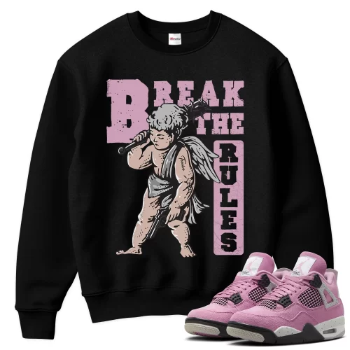 TeeVivo Sweatshirt Match Air Jordan 4 Retro Orchid Break the rules – Air Jordan 4 Sweatshirt, AJ4 Sweatshirt