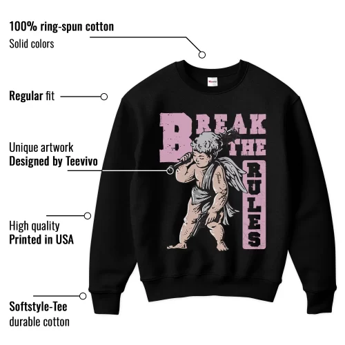 TeeVivo Sweatshirt Match Air Jordan 4 Retro Orchid Break the rules – Air Jordan 4 Sweatshirt, AJ4 Sweatshirt