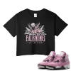 TeeVivo Crop Top Match Air Jordan 4 Retro Orchid Burning the ground – Air Jordan 4 Crop Top, AJ4 Crop Top