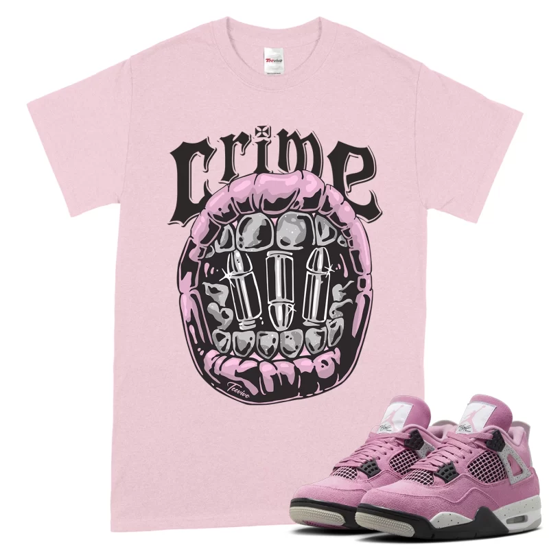 TeeVivo T-Shirt Match Air Jordan 4 Retro Orchid Crime – Air Jordan 4 Shirt, AJ4 Shirt