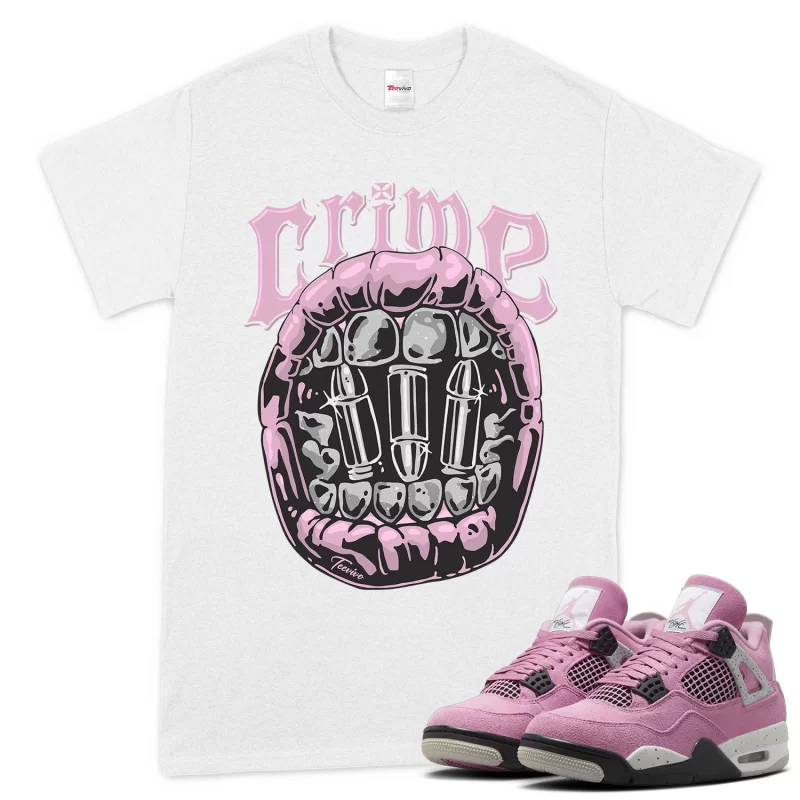 TeeVivo T-Shirt Match Air Jordan 4 Retro Orchid Crime – Air Jordan 4 Shirt, AJ4 Shirt