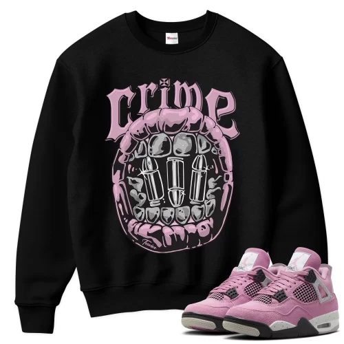 TeeVivo Sweatshirt Match Air Jordan 4 Retro Orchid Crime – Air Jordan 4 Sweatshirt, AJ4 Sweatshirt