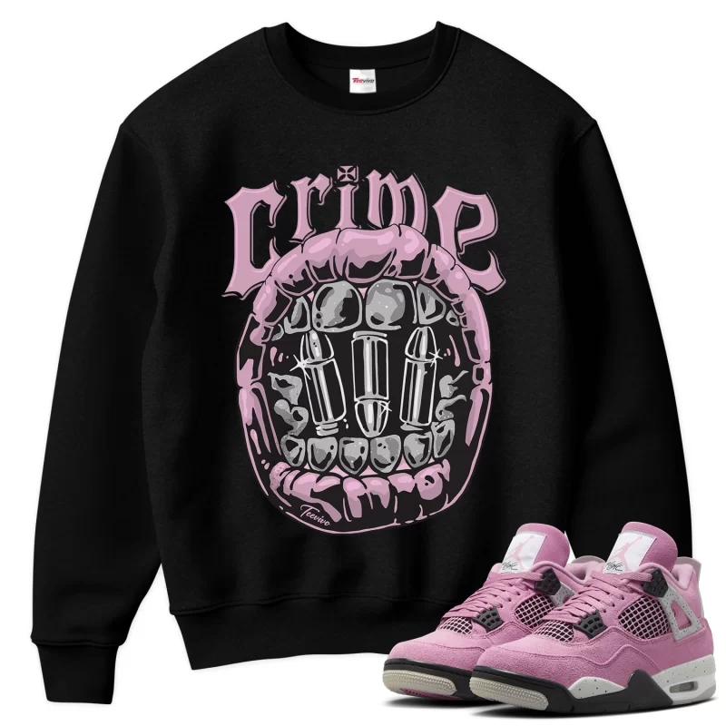 TeeVivo Sweatshirt Match Air Jordan 4 Retro Orchid Crime – Air Jordan 4 Sweatshirt, AJ4 Sweatshirt