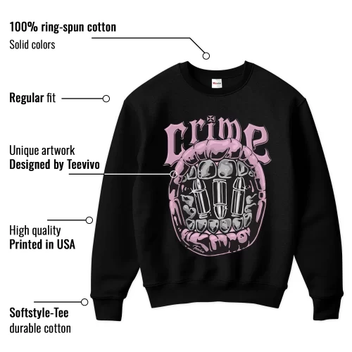 TeeVivo Sweatshirt Match Air Jordan 4 Retro Orchid Crime – Air Jordan 4 Sweatshirt, AJ4 Sweatshirt
