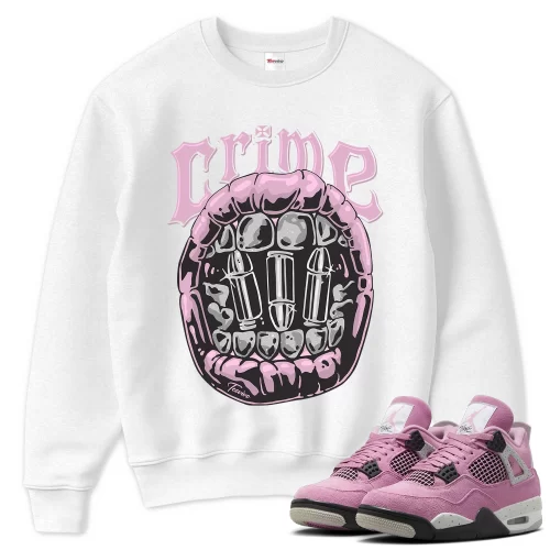 TeeVivo Sweatshirt Match Air Jordan 4 Retro Orchid Crime – Air Jordan 4 Sweatshirt, AJ4 Sweatshirt