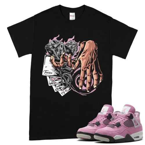 TeeVivo T-Shirt Match Air Jordan 4 Retro Orchid Gambling – Air Jordan 4 Shirt, AJ4 Shirt