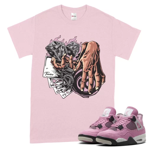 TeeVivo T-Shirt Match Air Jordan 4 Retro Orchid Gambling – Air Jordan 4 Shirt, AJ4 Shirt
