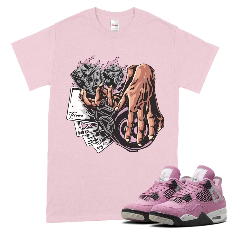 TeeVivo T-Shirt Match Air Jordan 4 Retro Orchid Gambling – Air Jordan 4 Shirt, AJ4 Shirt