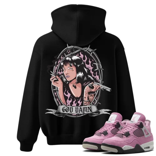 TeeVivo Hoodie Match Air Jordan 4 Retro Orchid God Daaamn – Air Jordan 4 Hoodie, AJ4 Hoodie