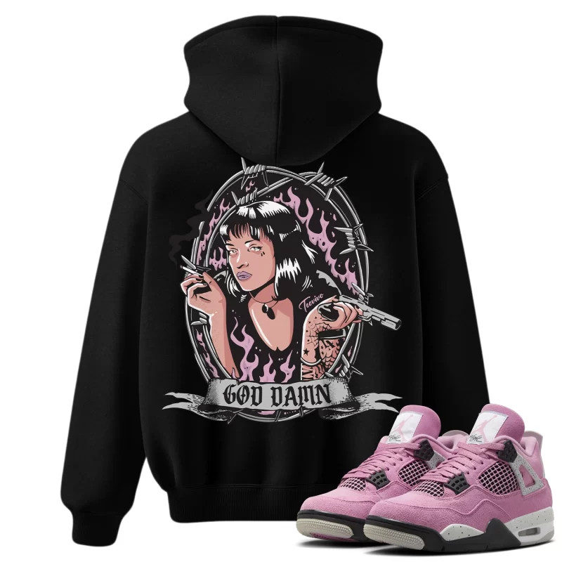 TeeVivo Hoodie Match Air Jordan 4 Retro Orchid God Daaamn – Air Jordan 4 Hoodie, AJ4 Hoodie