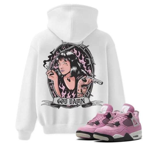 TeeVivo Hoodie Match Air Jordan 4 Retro Orchid God Daaamn – Air Jordan 4 Hoodie, AJ4 Hoodie
