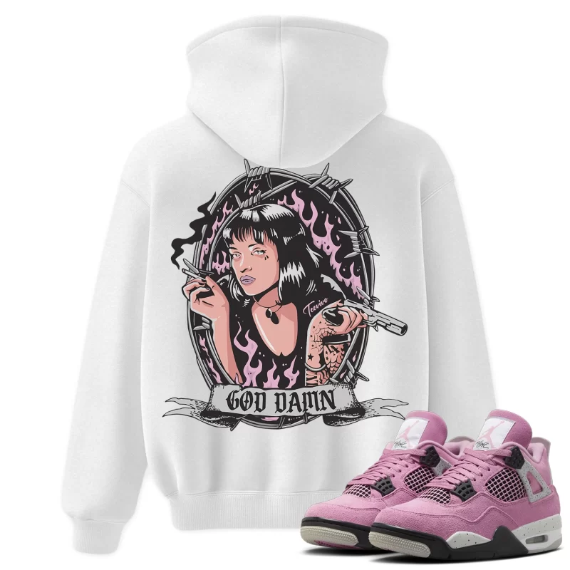 TeeVivo Hoodie Match Air Jordan 4 Retro Orchid God Daaamn – Air Jordan 4 Hoodie, AJ4 Hoodie