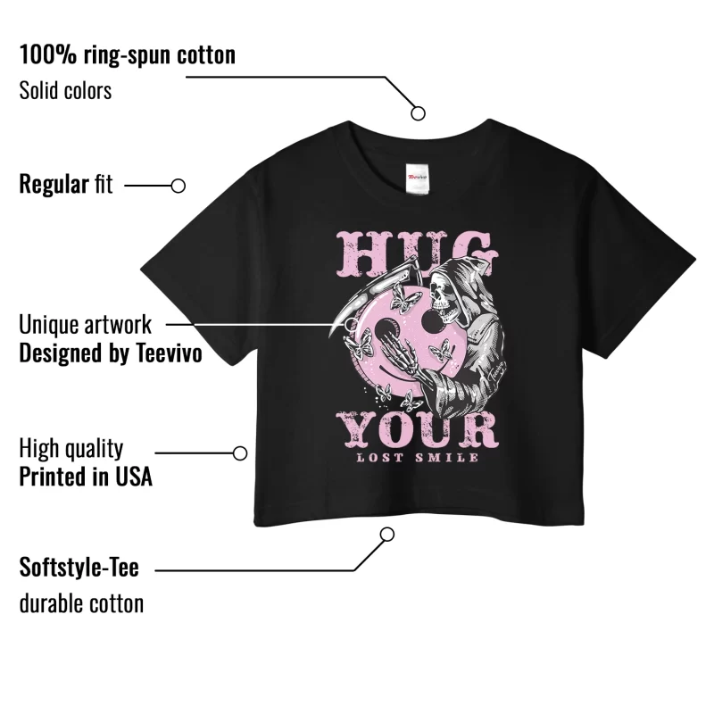 TeeVivo Crop Top Match Air Jordan 4 Retro Orchid Hug your lost smile – Air Jordan 4 Crop Top, AJ4 Crop Top